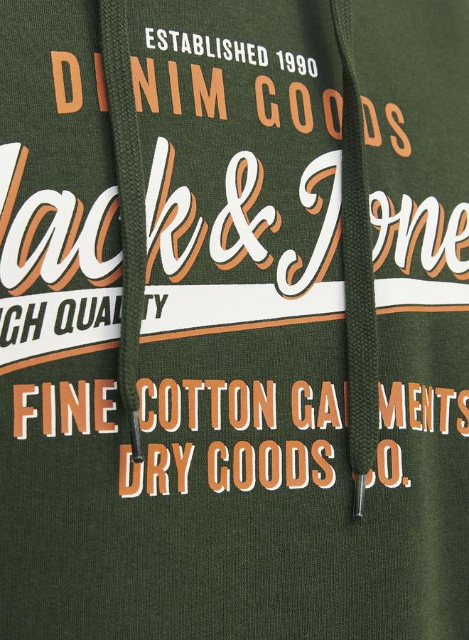 JACK & JONES Logo Print Hoodie with Drawstring - Image 5