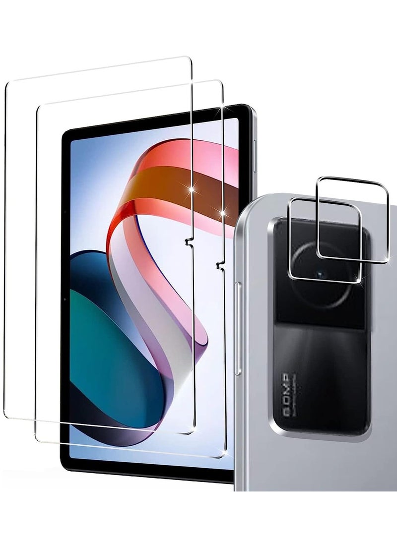 【2+2 pcs】 Xiaomi Redmi Pad 10.61 2022 Screen Protector with Camera Lens Protector, 9H Hardness HD Scratch Resistance 【3D Tempered Glass】 - Image 1