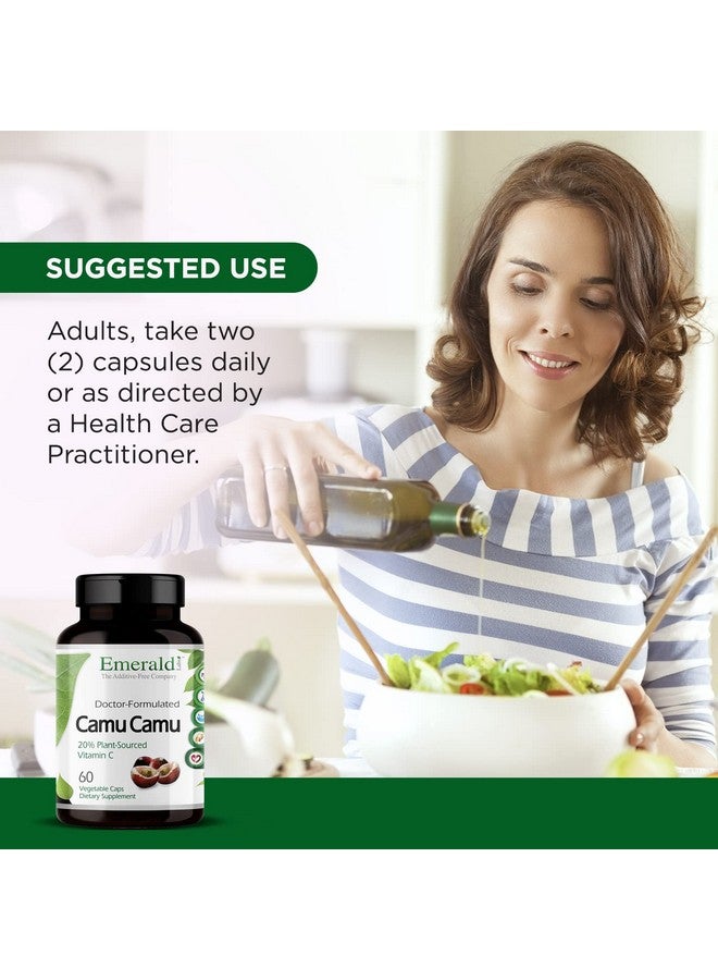 Emerald Laboratories Emerald Labs Camu Camu - Plant-Sourced Vitamin C, Bioflavonoids, Amino Acids & B Vitamins - Gluten-Free, Vegan - 60 Vegetable Capsules (30-Day Supply) - Image 5