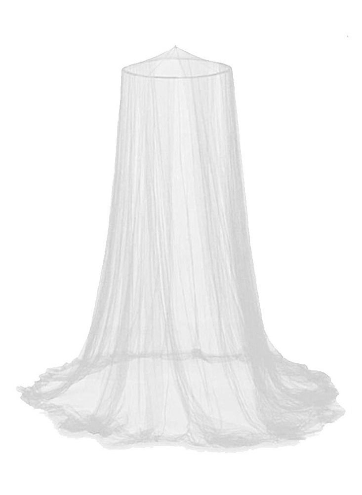 VITION Round Hoop Mosquito Net for Bed, King Size Bed Canopy Hanging Curtain Netting, Princess Round Hoop Sheer Bed Canopy for All Kids Baby Cribs and Adult Beds Fit Twin, Full, Queen (White)  - Image 1