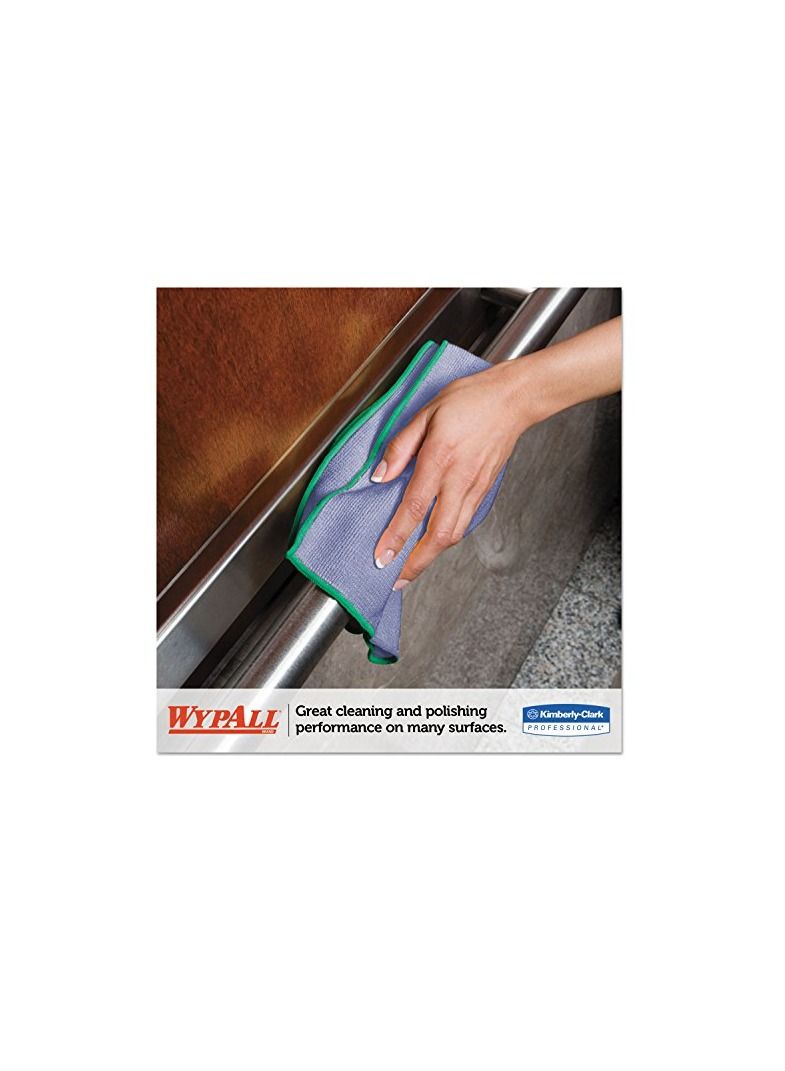 WypAll WypAll Microfiber Cloths - Blue 6-Pack, Durable & Absorbent, Professional-Grade - Image 4