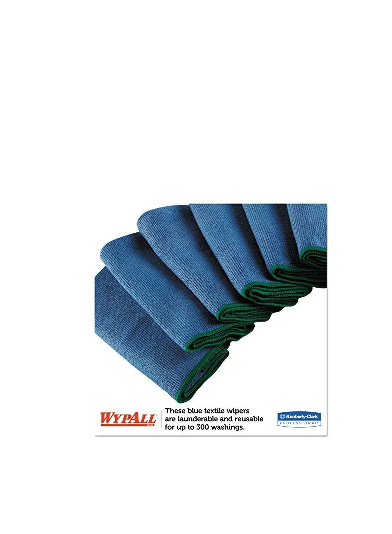 WypAll WypAll Microfiber Cloths - Blue 6-Pack, Durable & Absorbent, Professional-Grade - Image 2