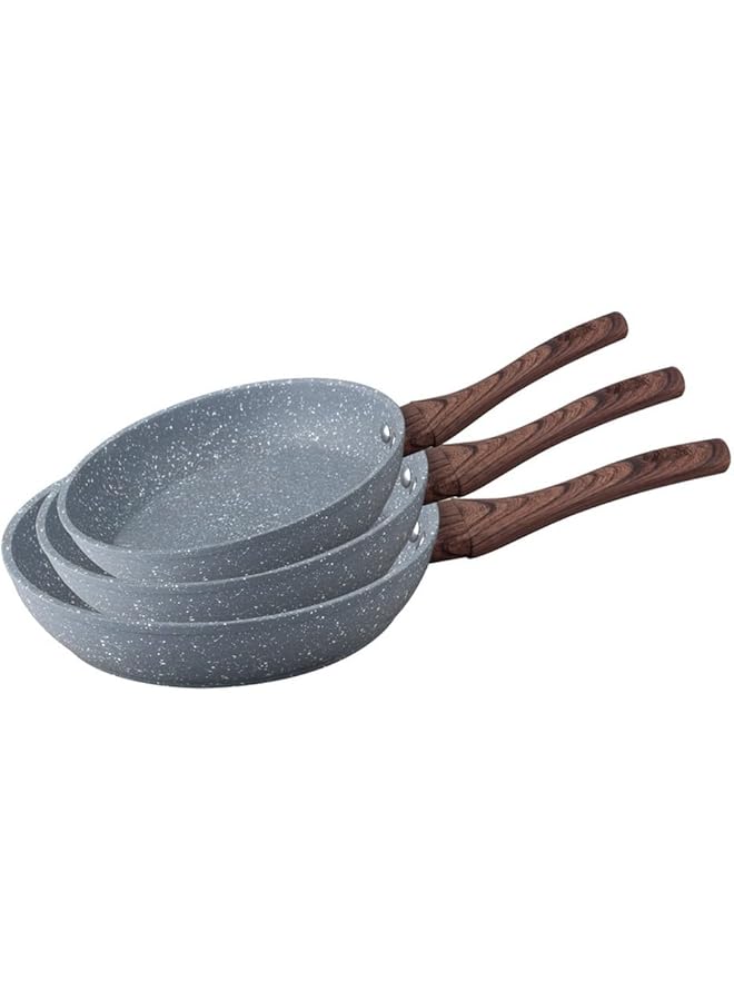 بارفيت طقم مقالي من 3 قطع من الألومنيوم المزور باللونين الرمادي والبني Hffs 6003 1G