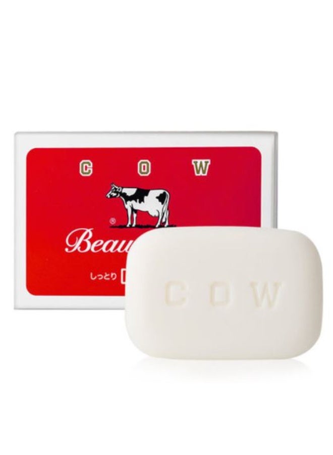 Cow Brand Beauty Soap Red Box Rose Fragrance 90g x 3 - Moisturizing Milk Soap -Gentle Face & Body Cleanser - Made in Japan - Image 2