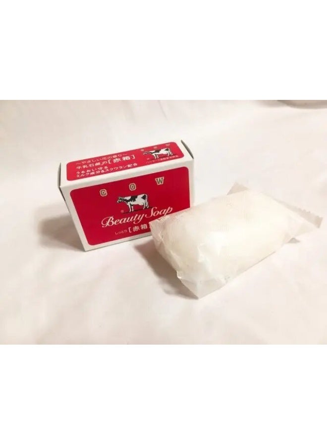 Cow Brand Beauty Soap Red Box Rose Fragrance 90g x 3 - Moisturizing Milk Soap -Gentle Face & Body Cleanser - Made in Japan - Image 3