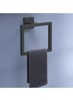 Oasisgalore Hand Towel Holder for Bathroom,  Stainless Steel Square Towel Ring, Towel Ring Holder Brushed Matte Black  - Image 5