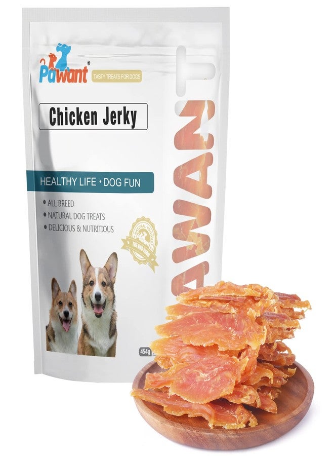 Pawant Chicken Jerky for Dogs Treats Training Snacks Dog Chew Treats Rawhide Free for Small and Large Dog 0.5lb/227g - Image 1