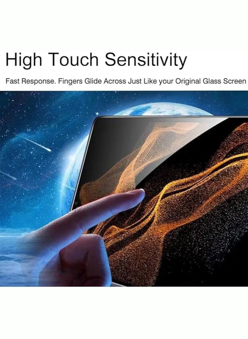 2 Pack Designed for Samsung Galaxy Tab S9 Plus (12.4 inch) and Galaxy Tab S9 FE Plus (12.4 inch) Screen Protector, (Tempered Glass) Anti Scratch, Bubble Free [Easy Installation] Cover - Image 4