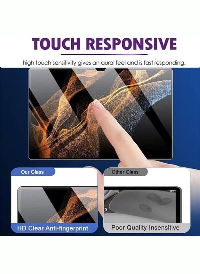 2 Pack Designed for Samsung Galaxy Tab S9 Plus (12.4 inch) and Galaxy Tab S9 FE Plus (12.4 inch) Screen Protector, (Tempered Glass) Anti Scratch, Bubble Free [Easy Installation] Cover - Image 3