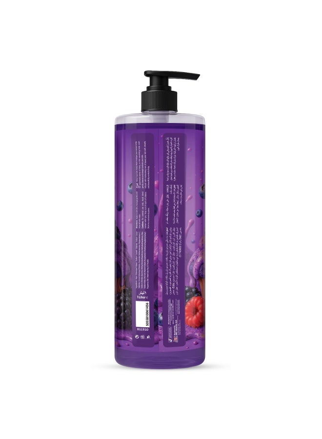 VCare V Care Delight Berry Cupcake Body Wash 1L - Gourmand Fragrance, Deep Cleansing & Moisturizing, Rich Lather Non-Drying Formula - Image 2