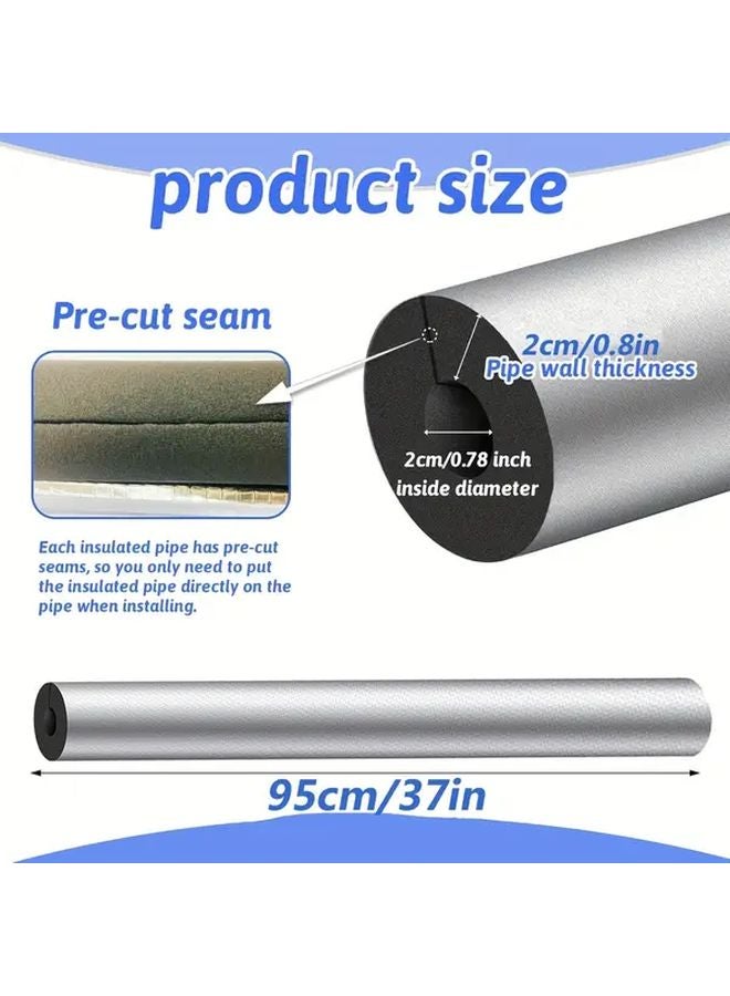 2 Inch Self Adhesive Pipe Insulation Tube with Aluminum Foil Lining Freeze Proof - Image 5