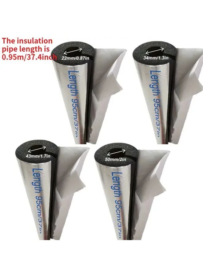 2 Inch Self Adhesive Pipe Insulation Tube with Aluminum Foil Lining Freeze Proof - Image 4