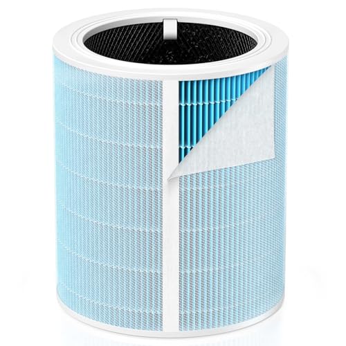 Ecleanfy فلتر بديل لإزالة الدخان Core 600S لجهاز تنقية الهواء LEVOIT Core 600S و Core 600S-P، فلتر كربون نشط عالي الكفاءة 3 في 1، Core 600S-RF-SR، عبوة واحدة، أزرق - Image 1