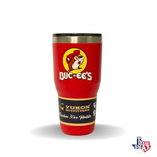 Buc-ee's Red Stainless Steel Tumbler With Bucky the Beaver, Double Wall Vacuum Insulated, 20 Ounces - Image 2