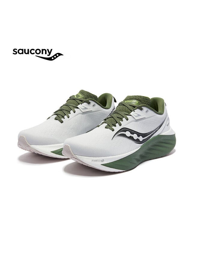 Saucony, Peng Yu-yan Same Style Triumph 22 Running Shoes, Men's Cushioning Comfortable Jogging Shoes, White And Green, Size 43 - Image 3