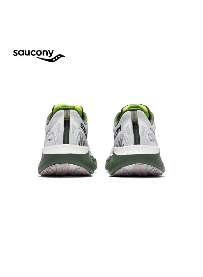 Saucony, Peng Yu-yan Same Style Triumph 22 Running Shoes, Men's Cushioning Comfortable Jogging Shoes, White And Green, Size 43 - Image 4
