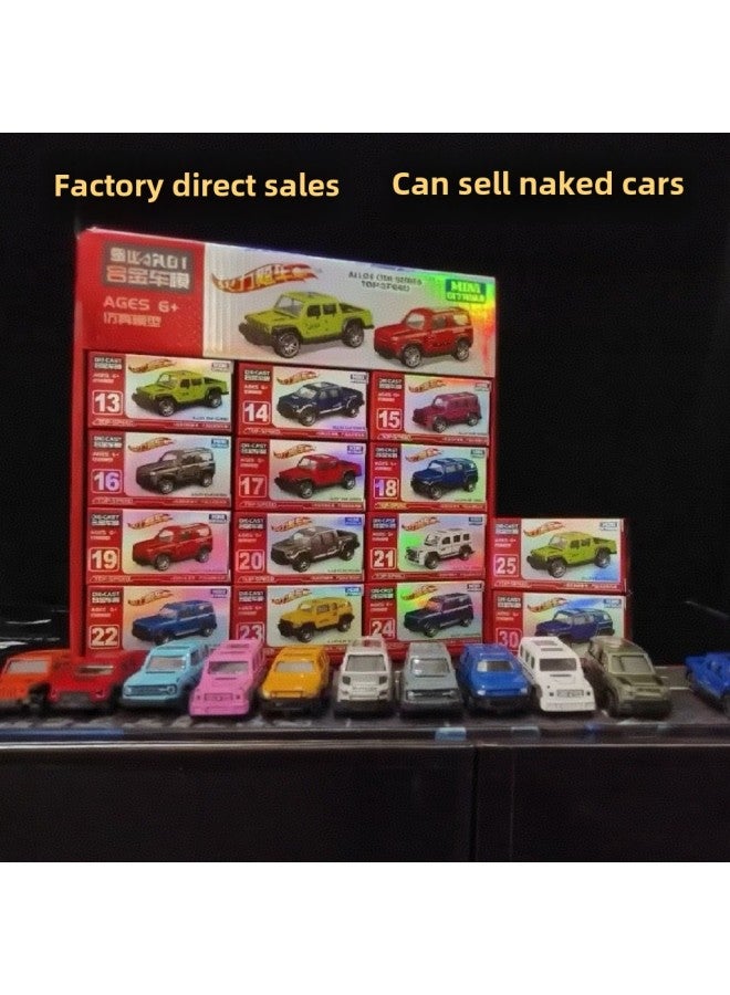 Direct Children's Alloy Car Model Toy Simulation 1:64 Sliding Back Force Police Car Racing Sports Car Model-Color:1:64 Alloy Car Naked Style Random 1 Piece  - Image 3