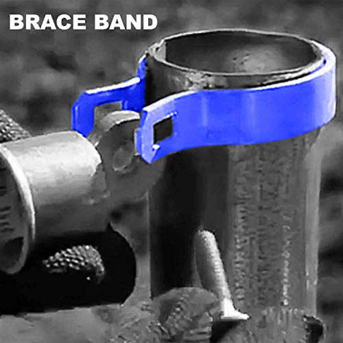 Jake Sales 3-1/2" Brace Band for Chain Link Fence - Use for 3-1/2" Outside Diameter Post/Pipe - Galvanized Chain Link Brace Band (2 Pack) - Image 4