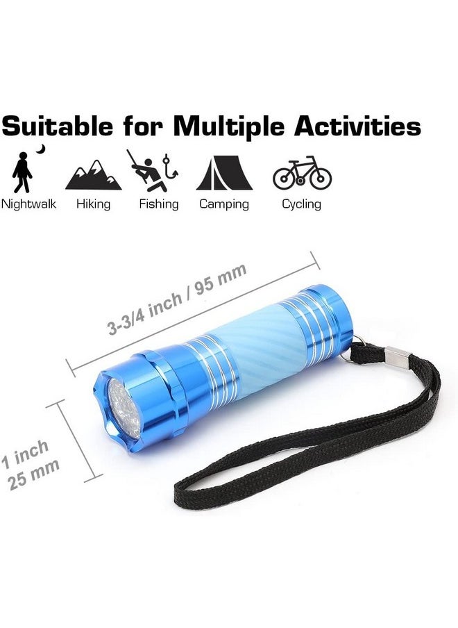 EverBrite EverBrite 4-Pack Mini LED Aluminum Flashlight Party Favors Colors Assorted for Hurricane Supplies with Handle Glow in Dark  - Image 2