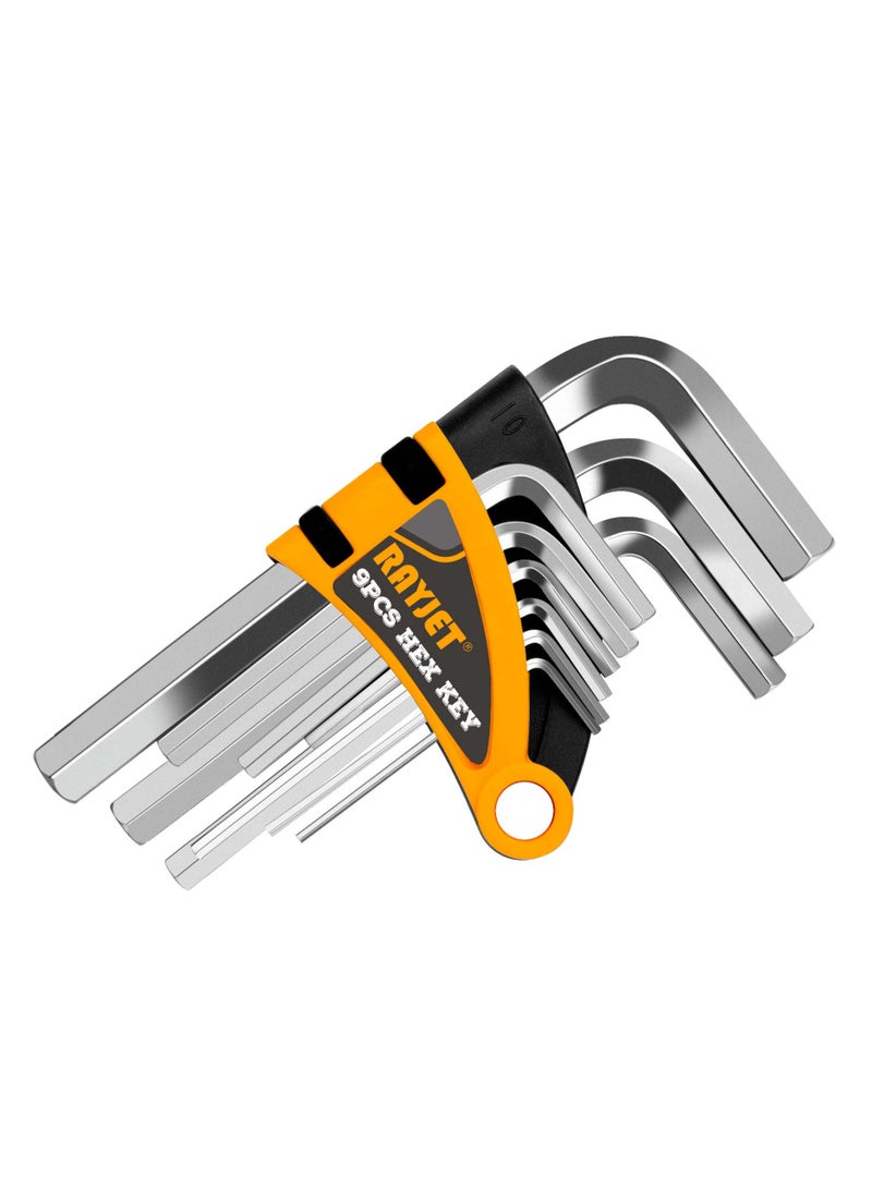 RAYJET 9PCS hexagonal flat head short wrench set | Chrome vanadium steel with high hardness | 1.5-10mm full size | Portable and non-slip | Precision maintenance tool!  - Image 2