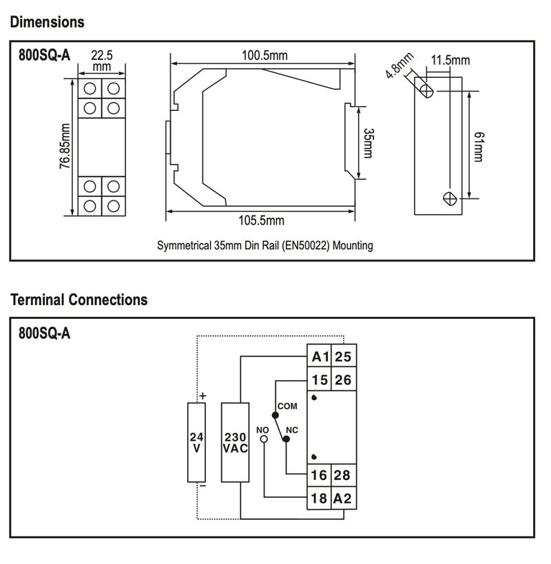 Selec 800Sq-A Din Rail On Delay Timer - Image 2