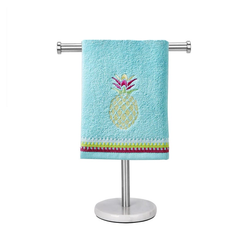 exilon Hand Towel Holder Stand Countertop Sturdy Marble Base No Wobbly Hand Towel Rack for Bathroom Brushed Nickel 