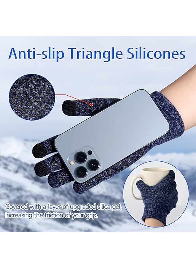 قفازات الشتاء للرجال والنساء، دافئة ومقاومة للانزلاق مع لمسة لمس الشاشة للجري والتزلج والمشي لمسافات طويلة - Image 3