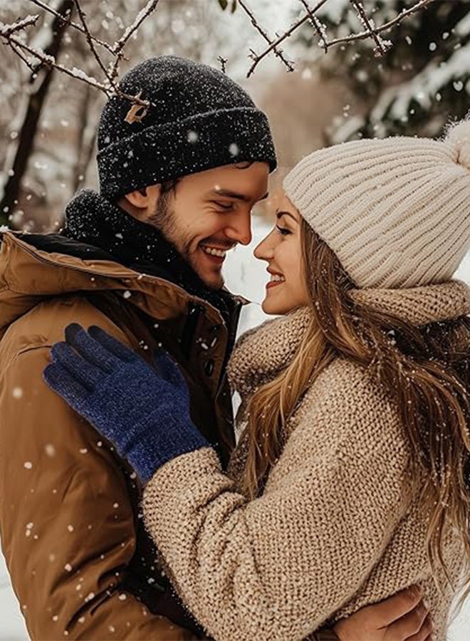 قفازات الشتاء للرجال والنساء، دافئة ومقاومة للانزلاق مع لمسة لمس الشاشة للجري والتزلج والمشي لمسافات طويلة - Image 5