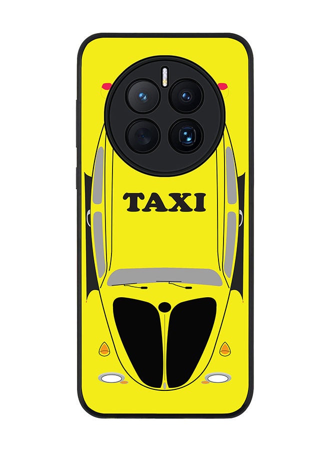 Stylizedd Rugged Black edge case for Huawei Mate 50 Slim fit Soft Case Flexible Rubber Edges Anti Drop TPU Gel Thin Cover - Yellow Taxi - Image 1