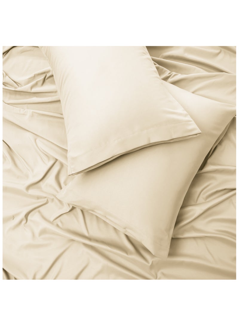 Panax Bedding King Bed Sheets Set - 4 Piece Bedding - Brushed Microfiber - Shrinkage and Fade Resistant - Easy Care (Ivory, King) - Image 3