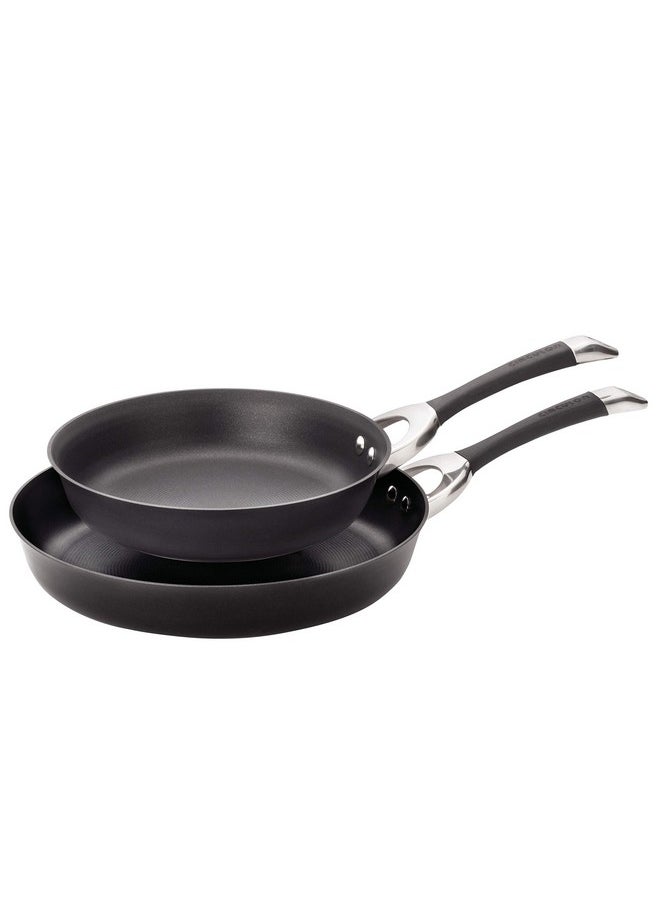 Circulon Circulon Symmetry Hard Anodized Nonstick Frying Pan Set / Skillet Set - 10 Inch and 12 Inch, Black  - Image 1