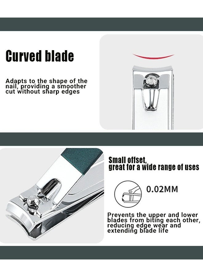 Super ZYouth 16 Piece Professional Pedicure and Nail Clipper Manicure Tool Set for Face Hand and Foot Care Green - Image 3