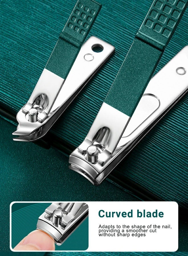 Super ZYouth 16 Piece Professional Pedicure and Nail Clipper Manicure Tool Set for Face Hand and Foot Care Green - Image 2