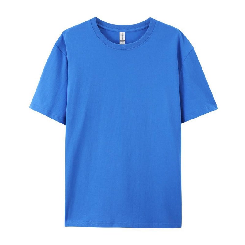 European Size Men'S T-Shirt Combed Cotton Pure Cotton T-Shirt Men'S Fashion Round Neck Men'S Short-Sleeved Clothes Men'S Printable Pattern - Image 4