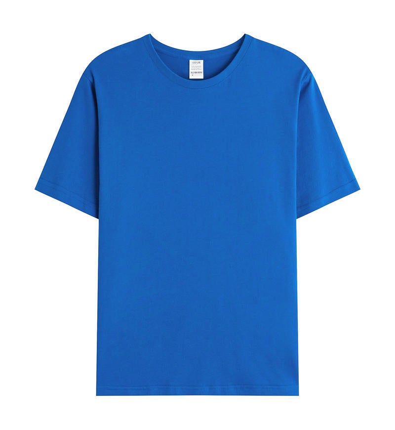European Size Men'S T-Shirt Combed Cotton Pure Cotton T-Shirt Men'S Fashion Round Neck Men'S Short-Sleeved Clothes Men'S Printable Pattern - Image 1
