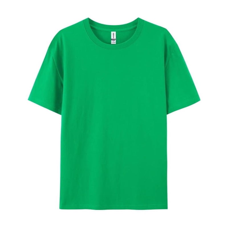 European Size Men'S T-Shirt Combed Cotton Pure Cotton T-Shirt Men'S Fashion Round Neck Men'S Short-Sleeved Clothes Men'S Printable Pattern - Image 2