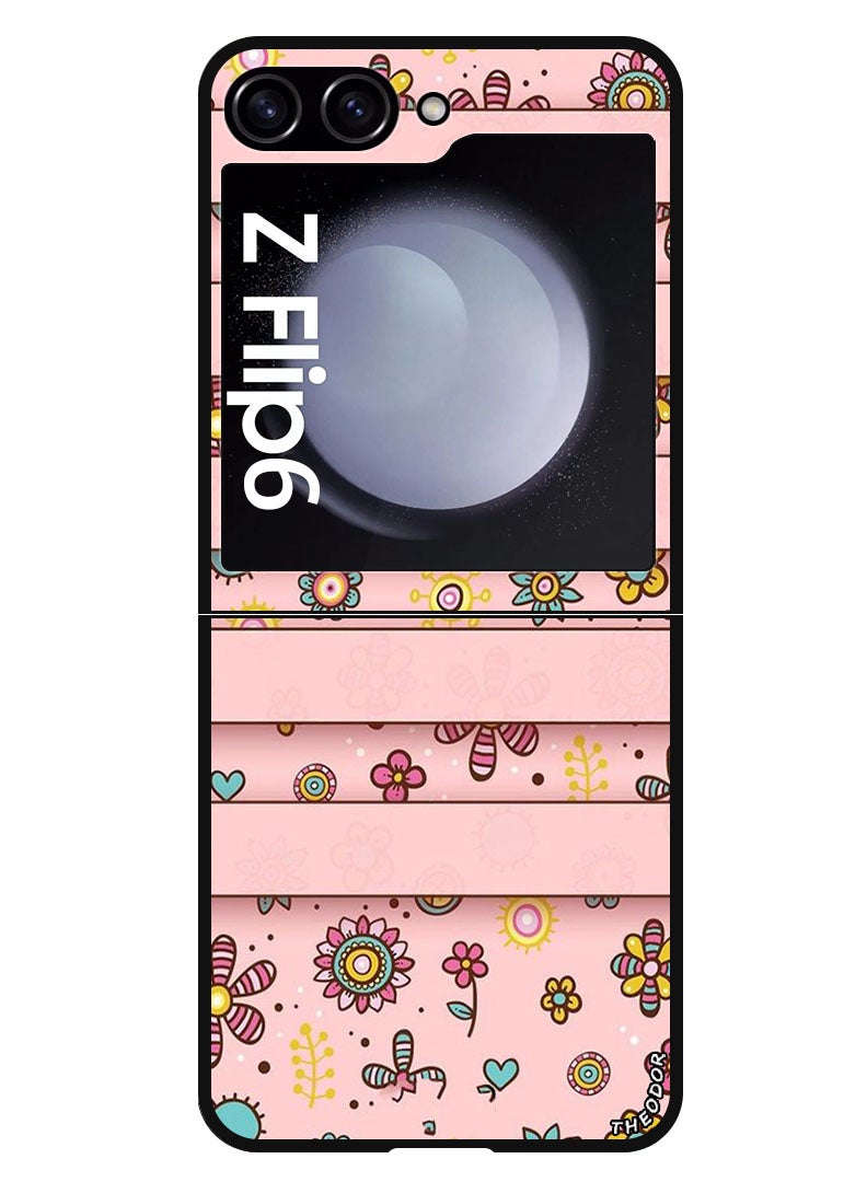 Theodor Protective Case Anti Scratch Shock Proof Bumper Cover For Samsung Galaxy Z Flip 6 Small Flowers - Image 1