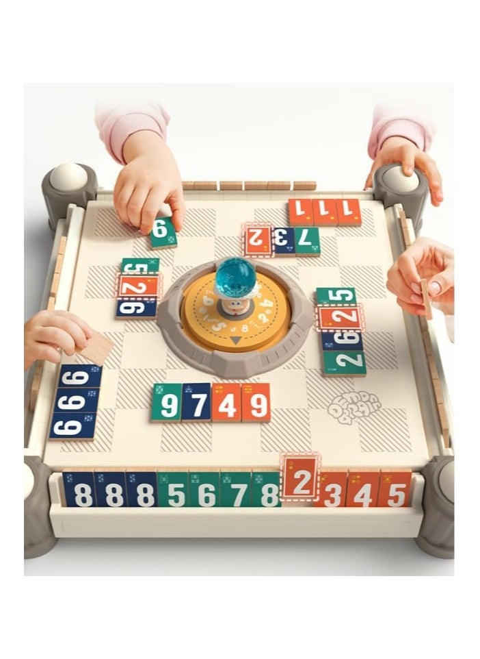 Intelligence and thinking training for children aged 6 and above, interactive math board games with toys for parent-child families, and focused on digital mahjong.45 * 45 * 8.3cm.  - Image 1