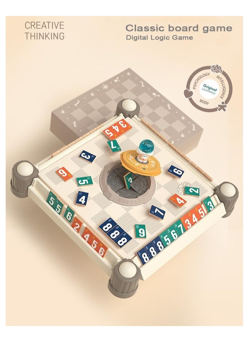 Intelligence and thinking training for children aged 6 and above, interactive math board games with toys for parent-child families, and focused on digital mahjong.45 * 45 * 8.3cm.  - Image 2