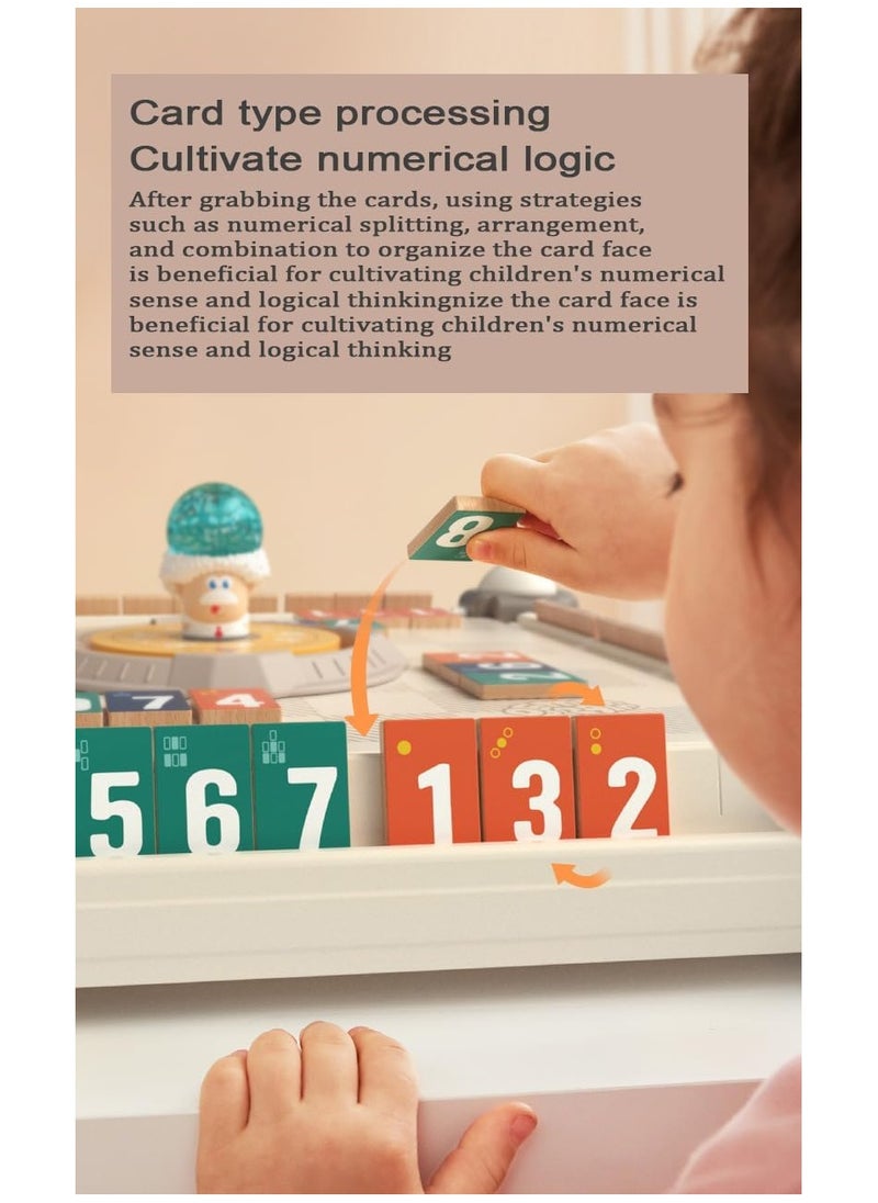 Intelligence and thinking training for children aged 6 and above, interactive math board games with toys for parent-child families, and focused on digital mahjong.45 * 45 * 8.3cm.  - Image 4