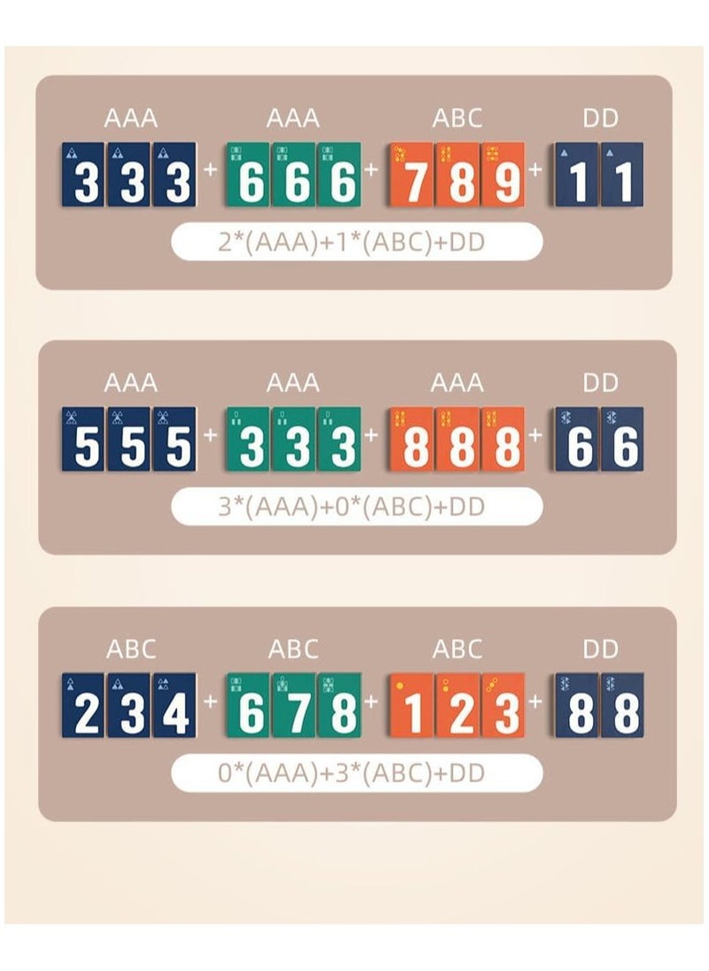 null - Intelligence and thinking training for children aged 6 and above, interactive math board games with toys for parent-child families, and focused on digital mahjong.45 * 45 * 8.3cm. - Image 1