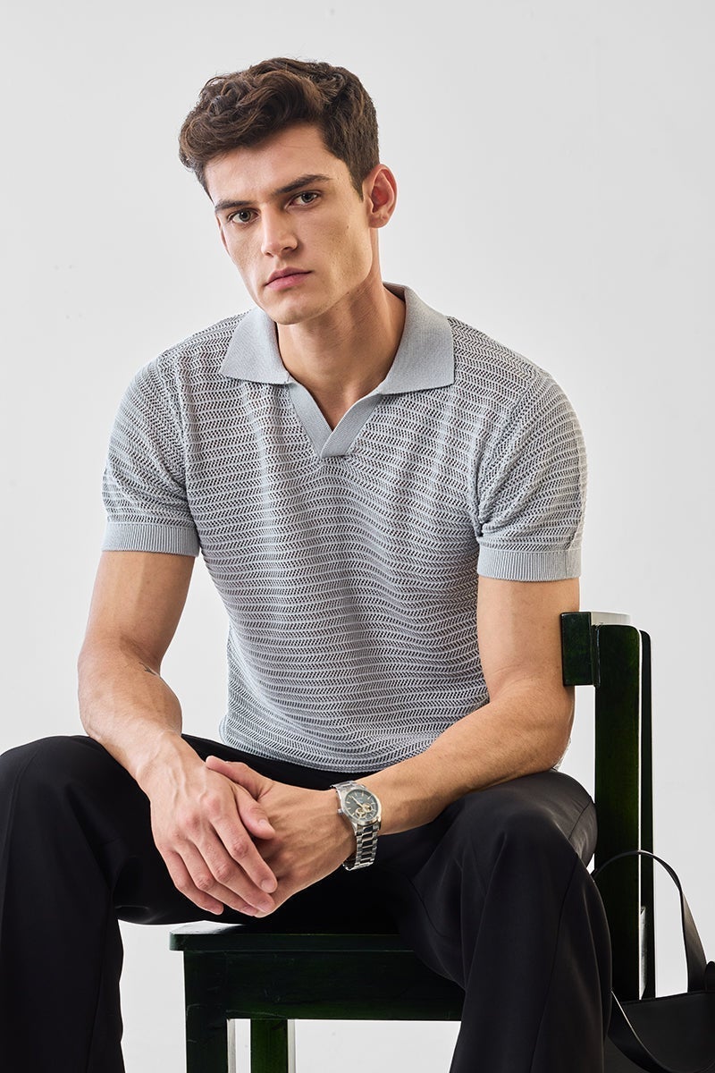 سنيتش تيشيرت قطن % بياقة جوني - Image 4