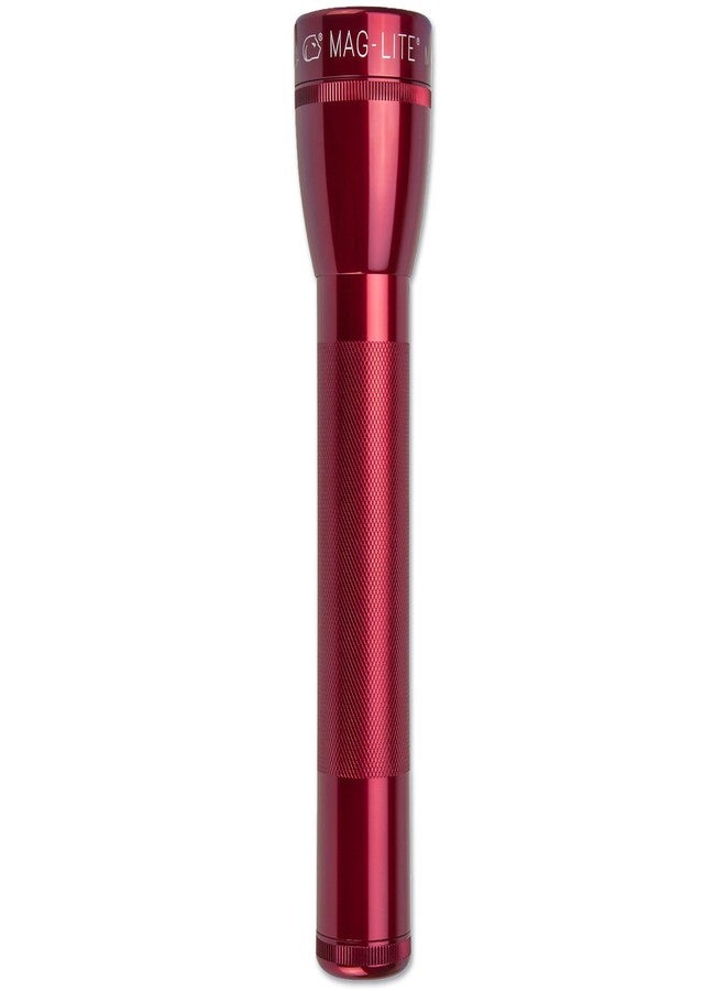 ماجلايت مصباح Mag-Lite 3 C-Cell اليدوي، مصنوع من الألومنيوم، أحمر، مدى 222 مترًا - Image 2