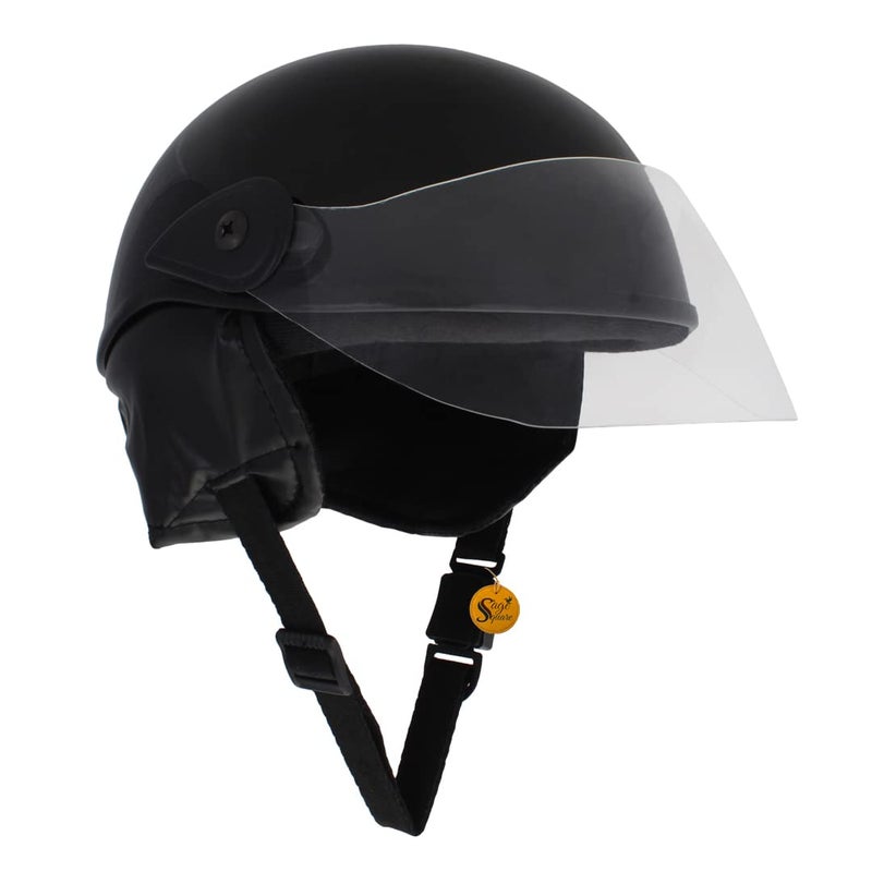 Sage Square Aero Half Helmet (Black Glossy) (Large), Polycarbonate - Image 5