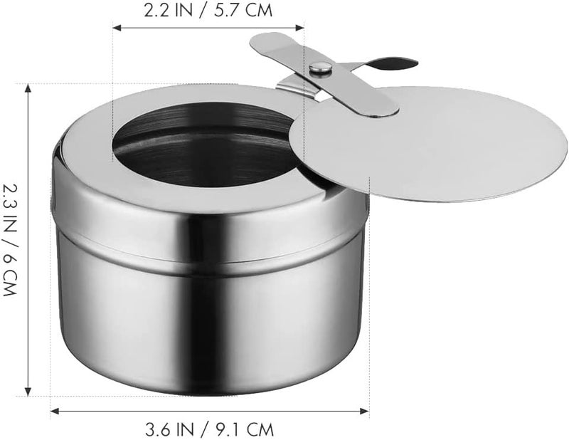 2pcs Stainless Steel Chafing Fuel Holder with Cover Chafer Canned Heat Fuel Box Buffet Warmer Warming Trays for Buffets Barbecue Parties Chafing Dish Buffet - Image 4