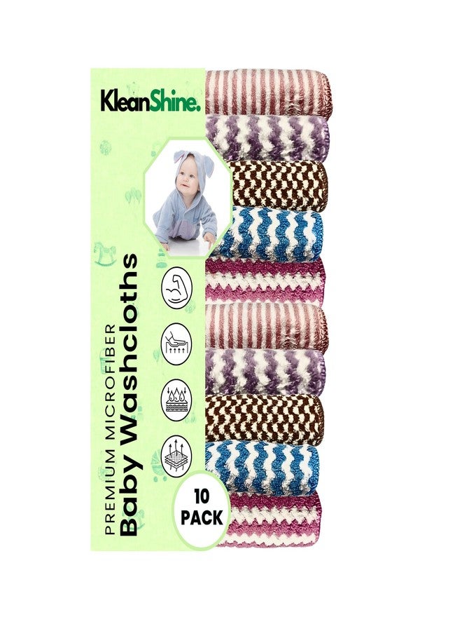 KLEANSHINE, Microfiber Bath Towels for Newborn Baby – Super Soft and Absorbent Baby Wash Cloths, 25X25 CM, 250GSM (10) - Image 1