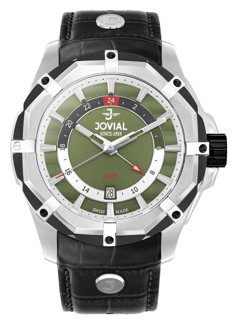 Jovial JOVIAL 12040GSLQ19, GMT, MERIDIAN COLLECTION combines precision and global versatility with its GMT function, perfect for those who navigate time across borders.  - Image 1