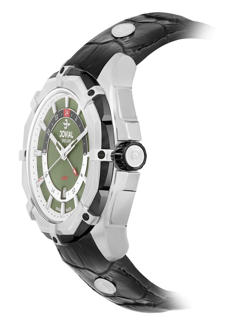 Jovial JOVIAL 12040GSLQ19, GMT, MERIDIAN COLLECTION combines precision and global versatility with its GMT function, perfect for those who navigate time across borders.  - Image 4