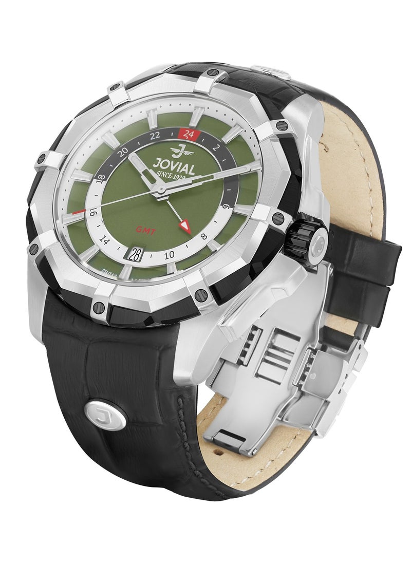 Jovial JOVIAL 12040GSLQ19, GMT, MERIDIAN COLLECTION combines precision and global versatility with its GMT function, perfect for those who navigate time across borders.  - Image 3