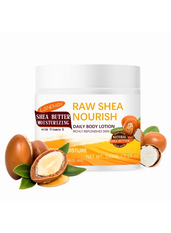 LANEMAY Shea Butter Formula Raw African Shea Butter Balm, Nourishing Body Moisturizer for Rough, Dry Skin, 7.25 Ounces - Image 1